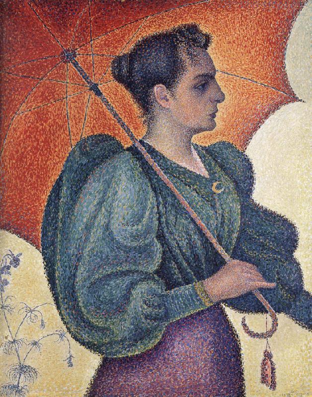 Paul Signac woman with a parasol France oil painting art